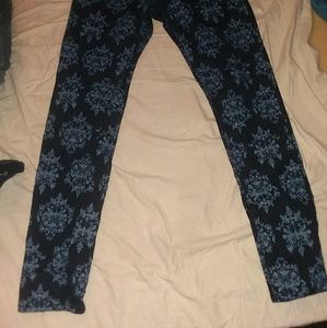 Pattern stretch jeans